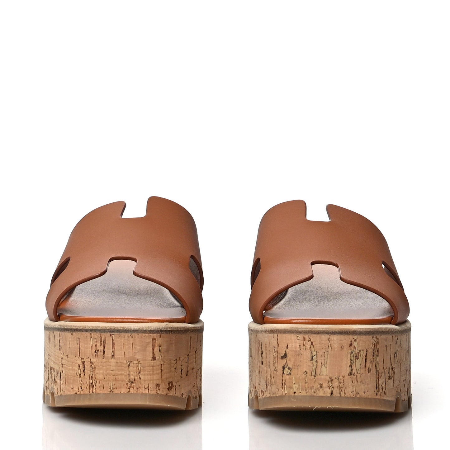 Calfskin Cork Eze 30 Sandals 39 Marron Glaise