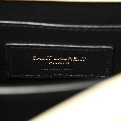 Saint Laurent Grain de Poudre Mini Classic Monogram Cassandra Top Handle Vintage White 6 of 12