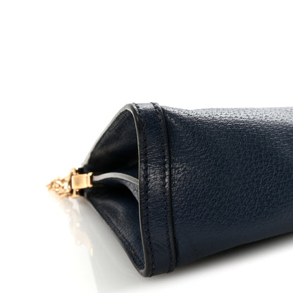 Gucci Textured Calfskin Web Medium Ophidia Chain Shoulder Bag Blue Agata 9 of 10