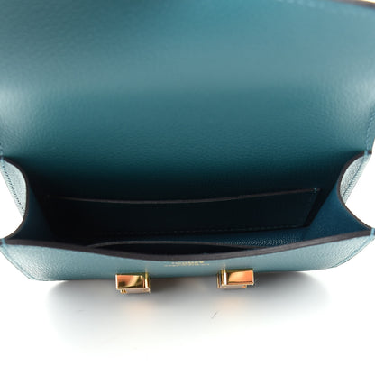 Hermes Evercolor Constance Slim Wallet Vert Bosphore 6 of 9