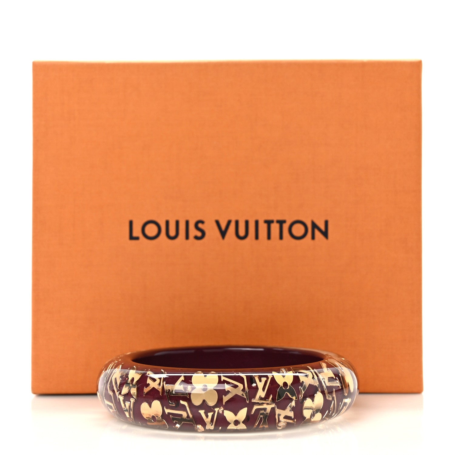 Louis Vuitton Resin Swarovski Medium Inclusion Bracelet GM Rouge Fauviste 4 of 4