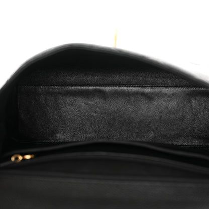 Chanel Caviar Quilted Jumbo Kelly Flap Black 5 of 14