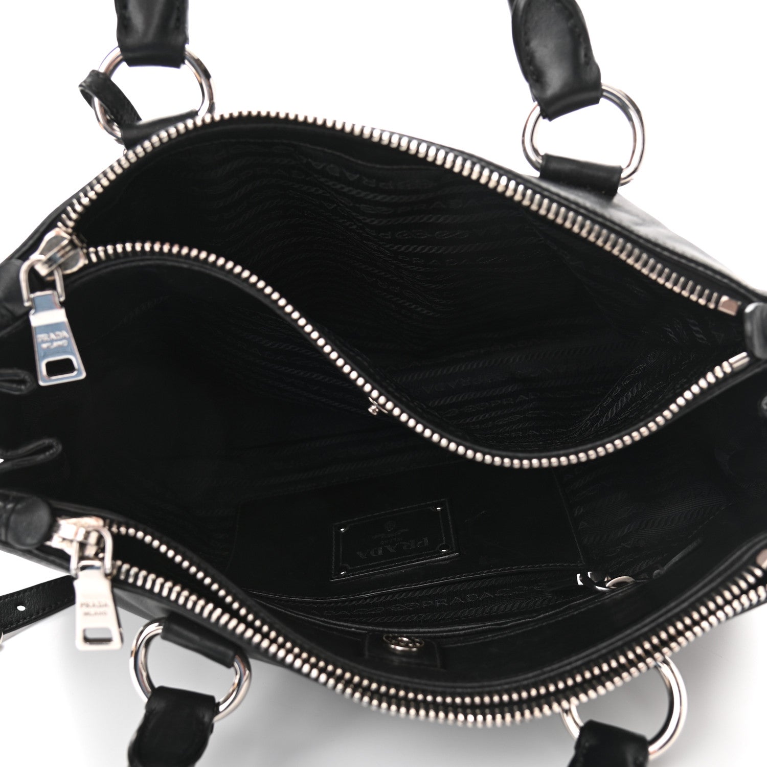 Prada Soft Calfskin Tote Black 5 of 12