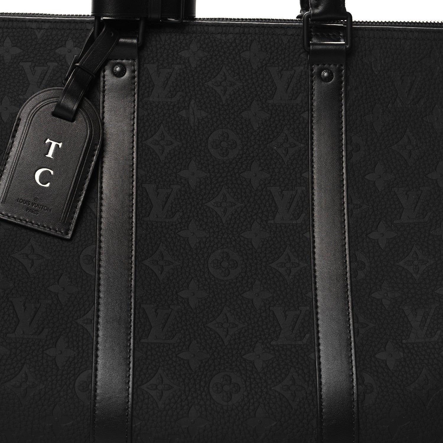 Louis Vuitton Taurillon Monogram Keepall Bandouliere 50 Black 6 of 10