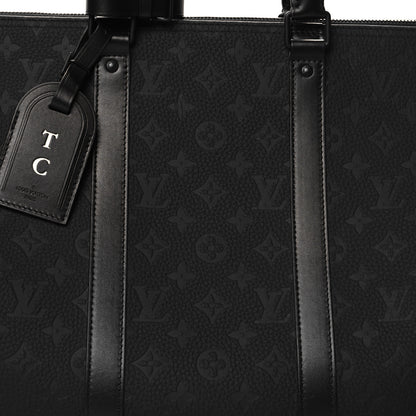 Louis Vuitton Taurillon Monogram Keepall Bandouliere 50 Black 6 of 10