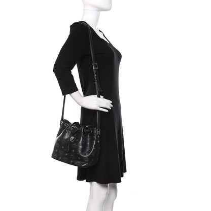 MCM Visetos Essential Drawstring Bucket Bag Black 2 of 12