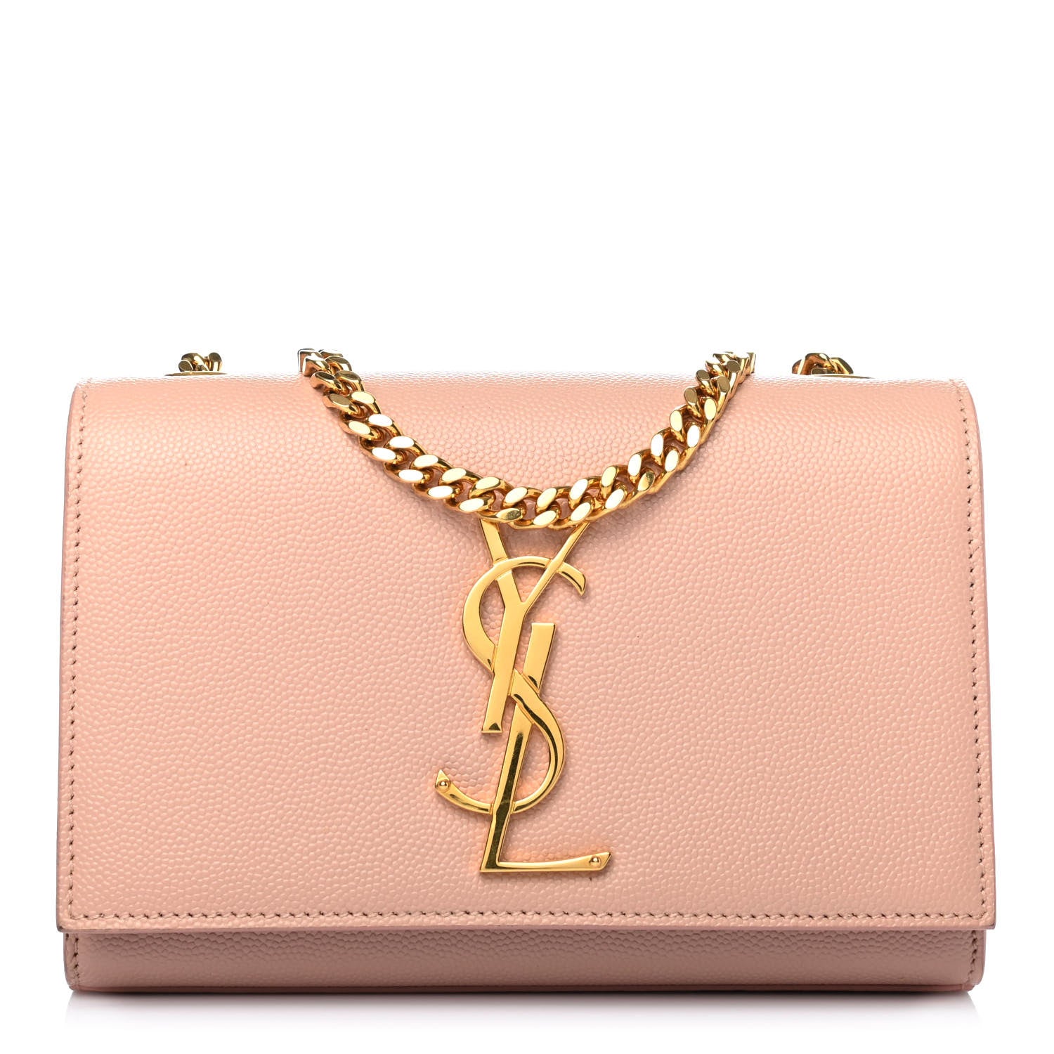 Saint Laurent Grain De Poudre Small Monogram Kate Satchel Pale Blush 1 of 4