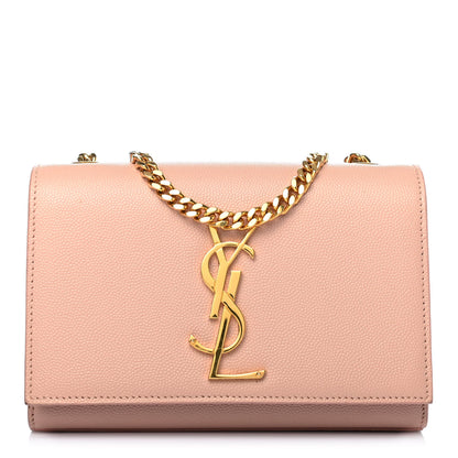 Saint Laurent Grain De Poudre Small Monogram Kate Satchel Pale Blush 1 of 4