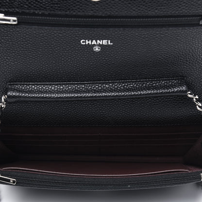 Chanel Caviar Quilted Wallet On Chain WOC Black 4 of 14