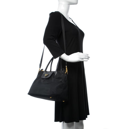 Prada Saffiano Tessuto Nylon Tote Black 2 of 7