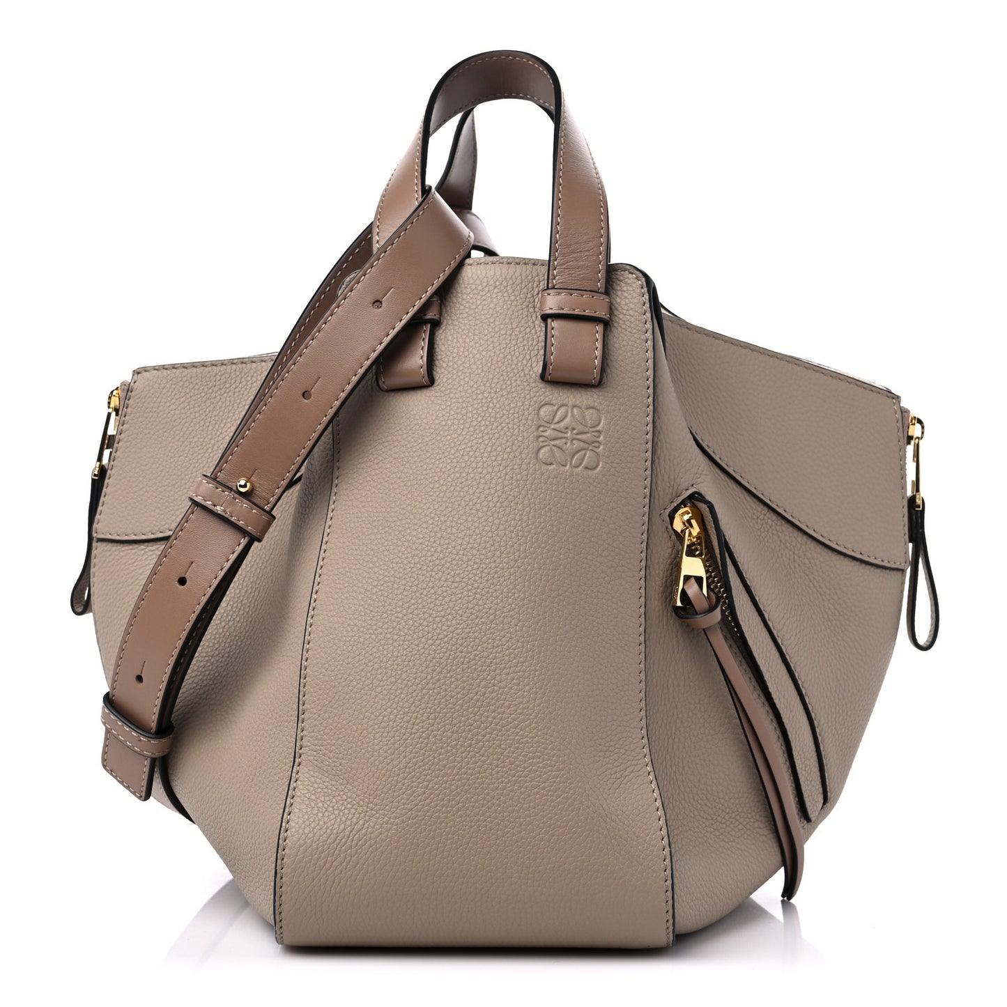Calfskin Small Hammock Shoulder Bag Sand Mink