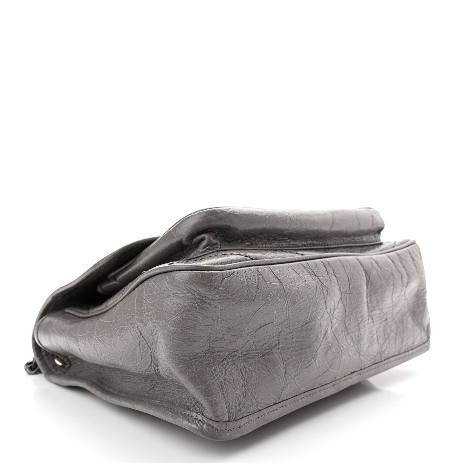 Saint Laurent Crinkled Calfskin Matelasse Monogram Medium Niki Chain Satchel Fog 4 of 10