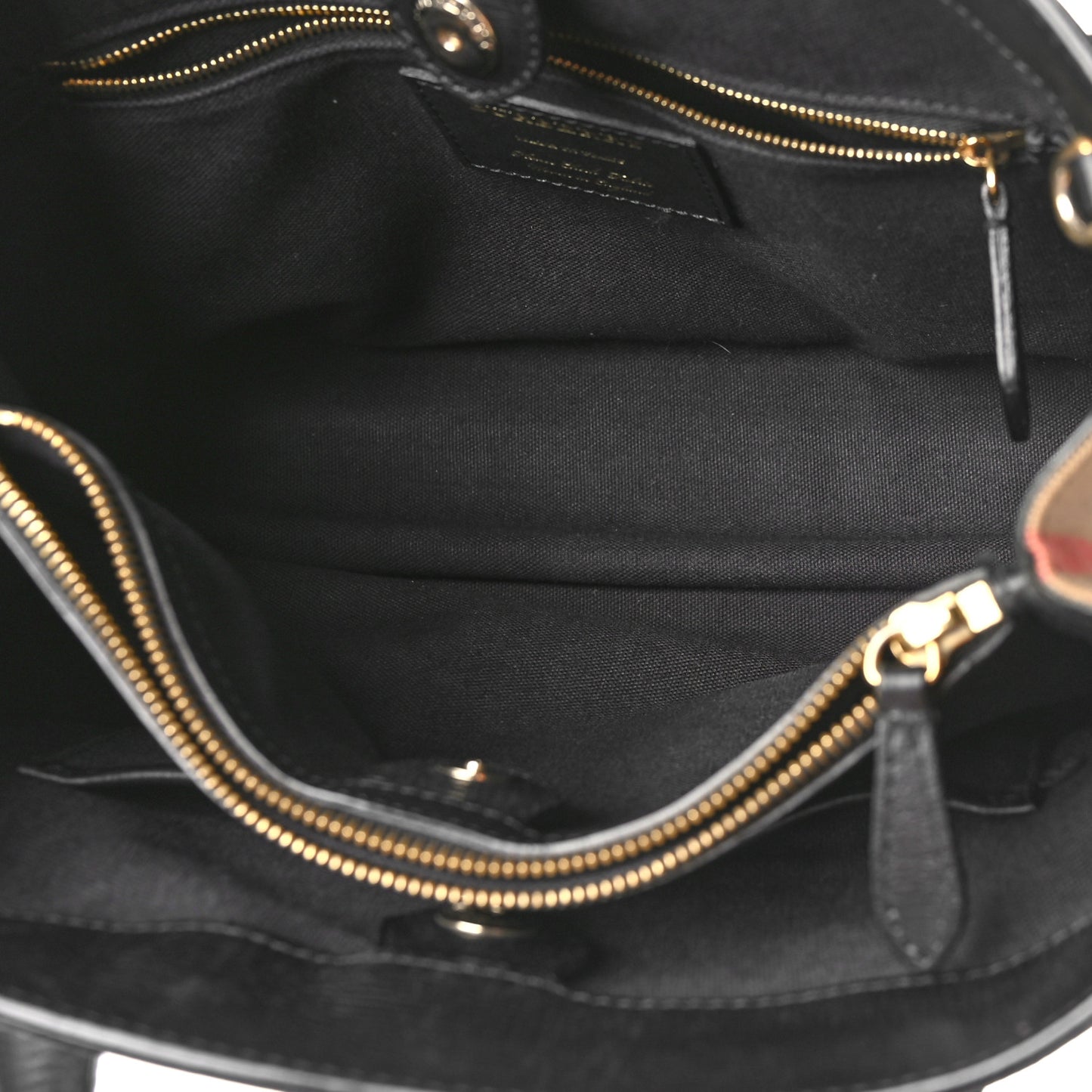 Derby Calfskin House Check Medium Banner Tote Black