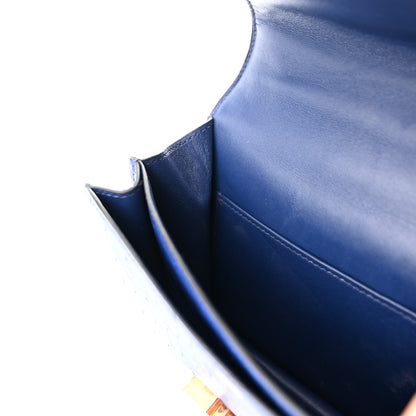 Hermes Ostrich Constance 18 Bleu Saphir 12 of 19