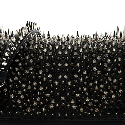 Christian Louboutin Nappa Estepic Spikes Paloma Clutch Black Silver 7 of 9