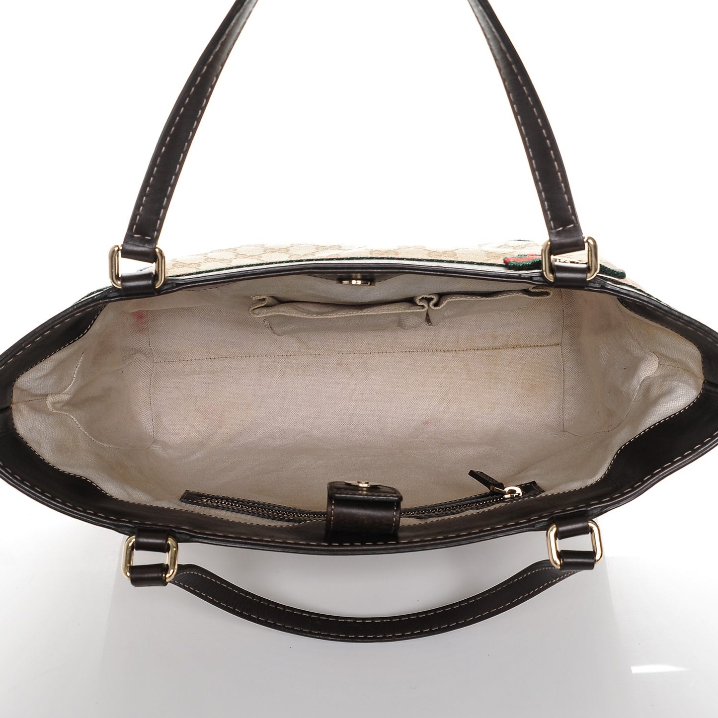 Monogram Web Medium Mayfair Tote Dark Brown