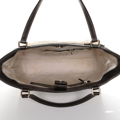 Gucci Monogram Web Medium Mayfair Tote Dark Brown 5 of 7