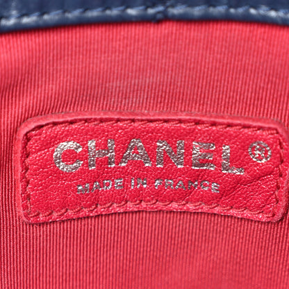 Chanel Aged Calfskin Quilted Gabrielle Backpack Navy Black 6 of 10