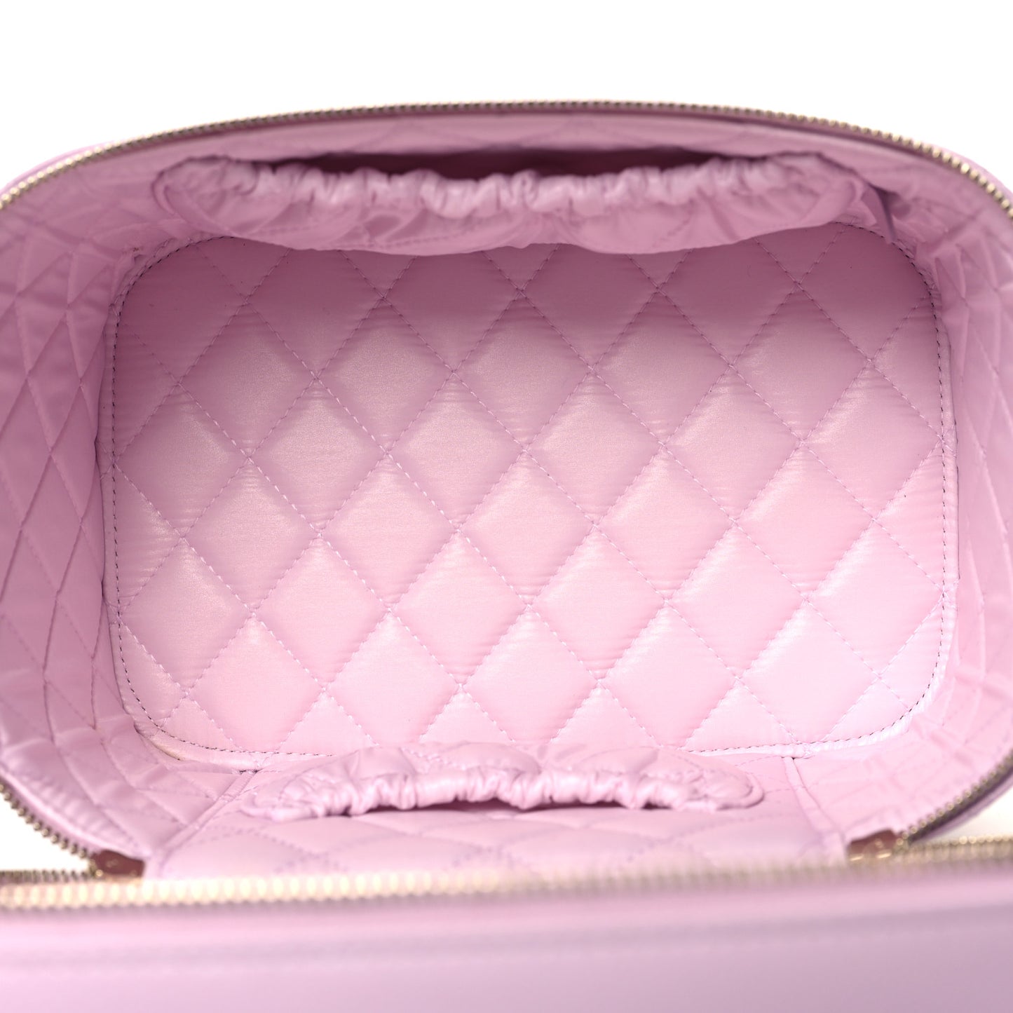 Caviar Quilted Large Vanity Pouch Light Purple