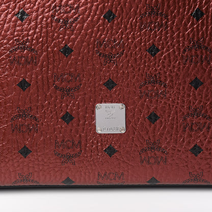 MCM Metallic Visetos Shopper Tote Scooter Red 10 of 10