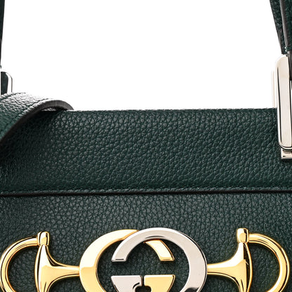 Gucci Grainy Calfskin Medium Zumi Top Handle Bag Vintage Green 9 of 12