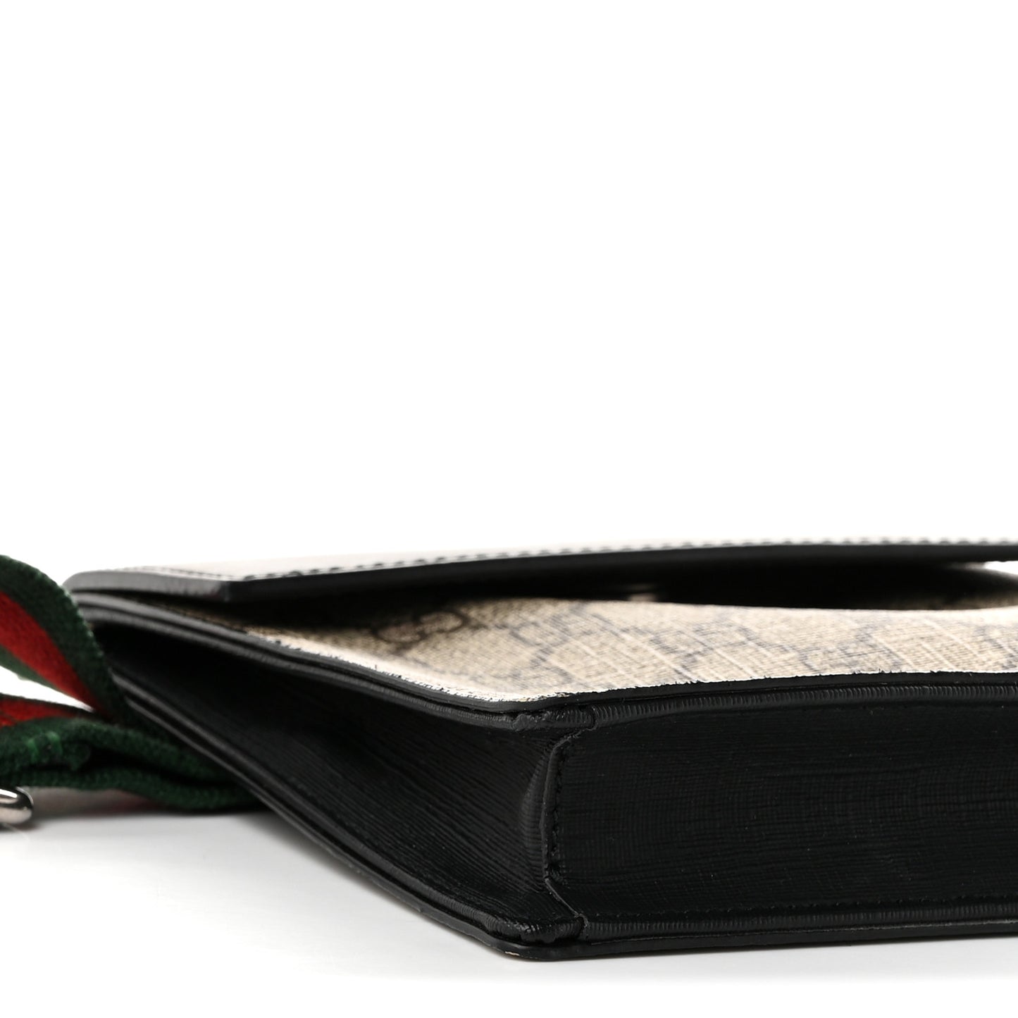 GG Supreme Monogram Web Belt Bag Black