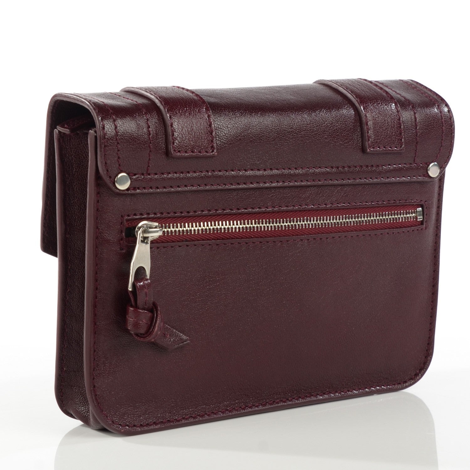 Proenza Schouler Lambskin Large PS1 Chain Wallet Oxblood 3 of 6