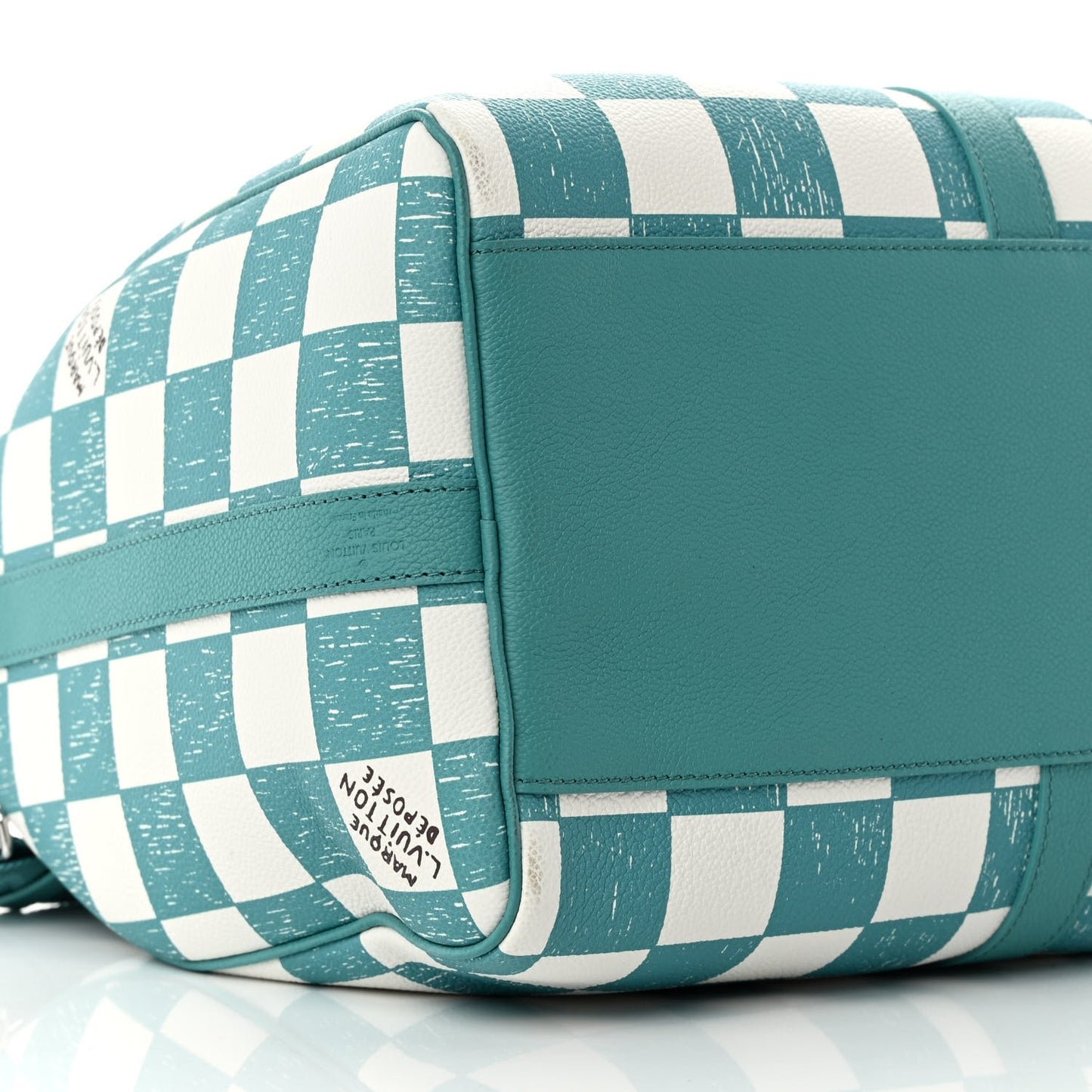 Calfskin Damier Keepall Bandouliere 45 Teal