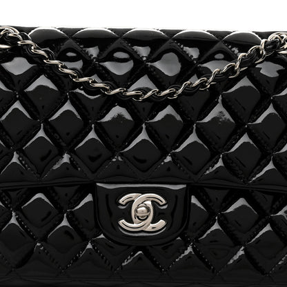 Chanel Patent Quilted Medium Double Flap Black 8 of 11
