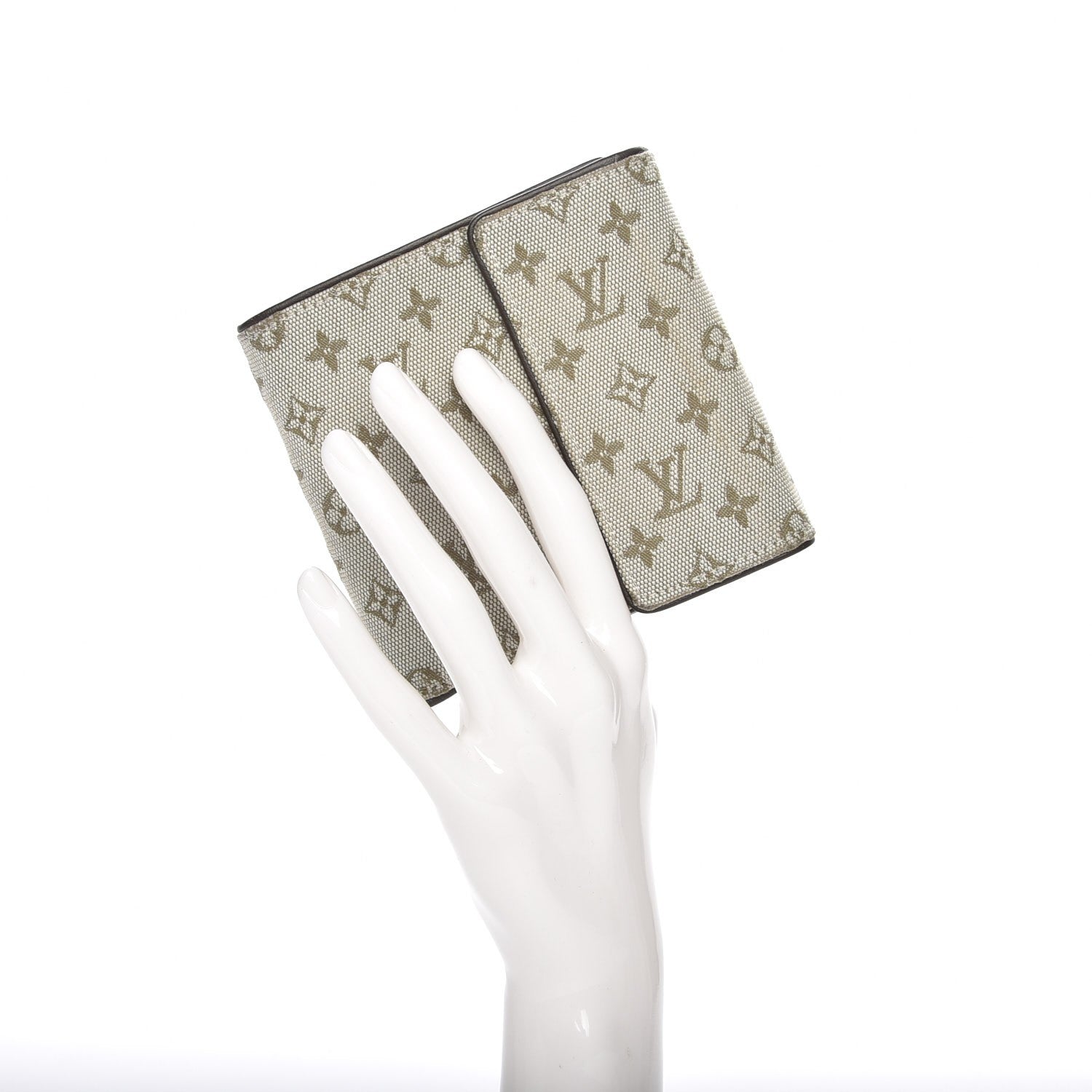 Louis Vuitton Mini Monogram Compact Wallet Kaki 2 of 7