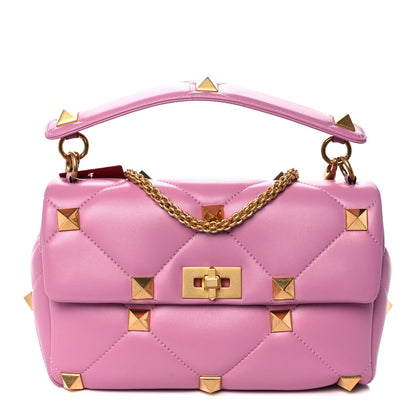 Valentino Garavani Nappa Large Roman Stud Shoulder Bag Giacinto 1 of 11
