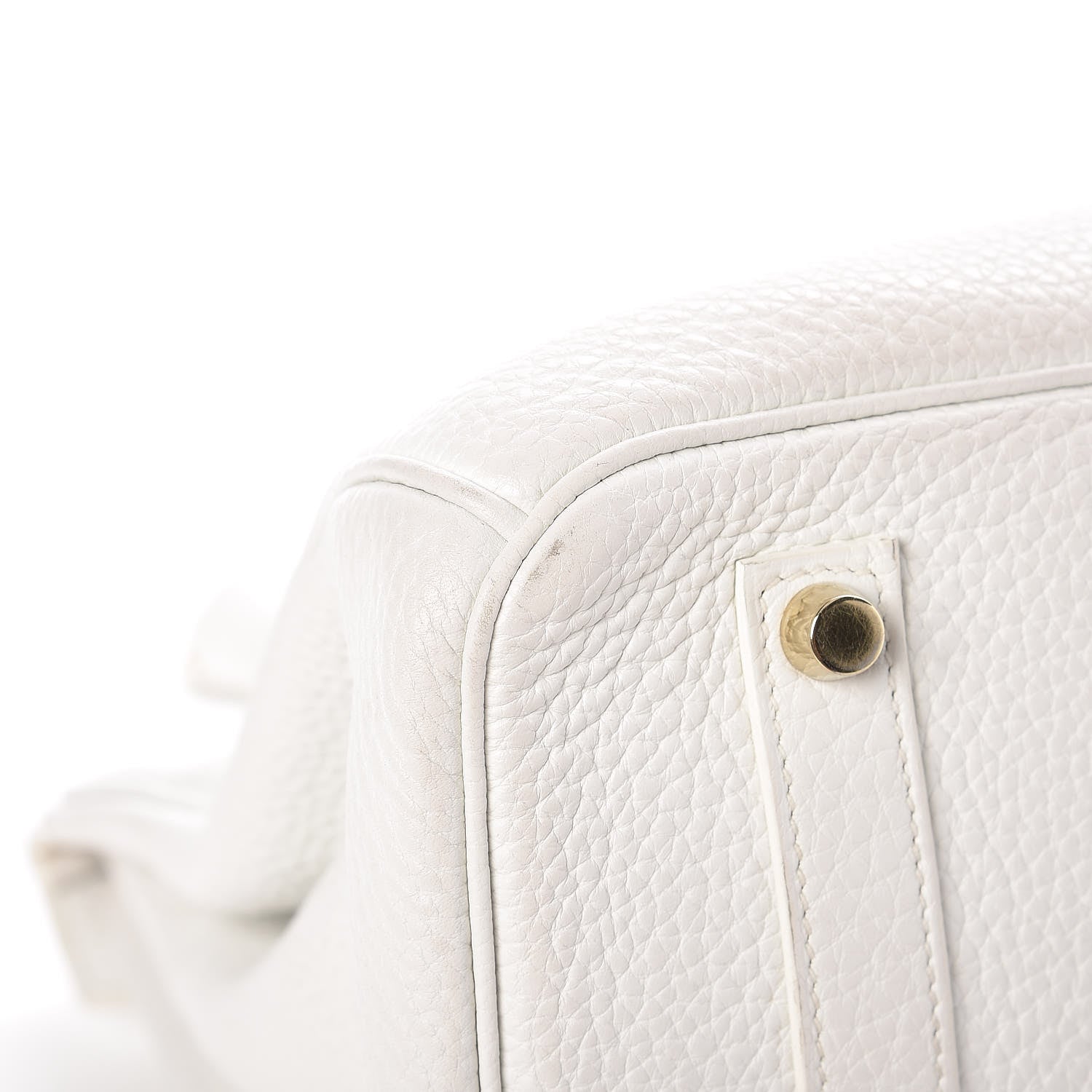 Hermes Taurillon Clemence Birkin 35 White 17 of 17