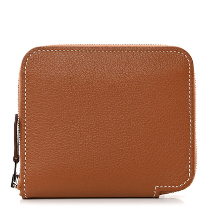 Hermes Evercolor Silk'In Compact Wallet Gold 1 of 9
