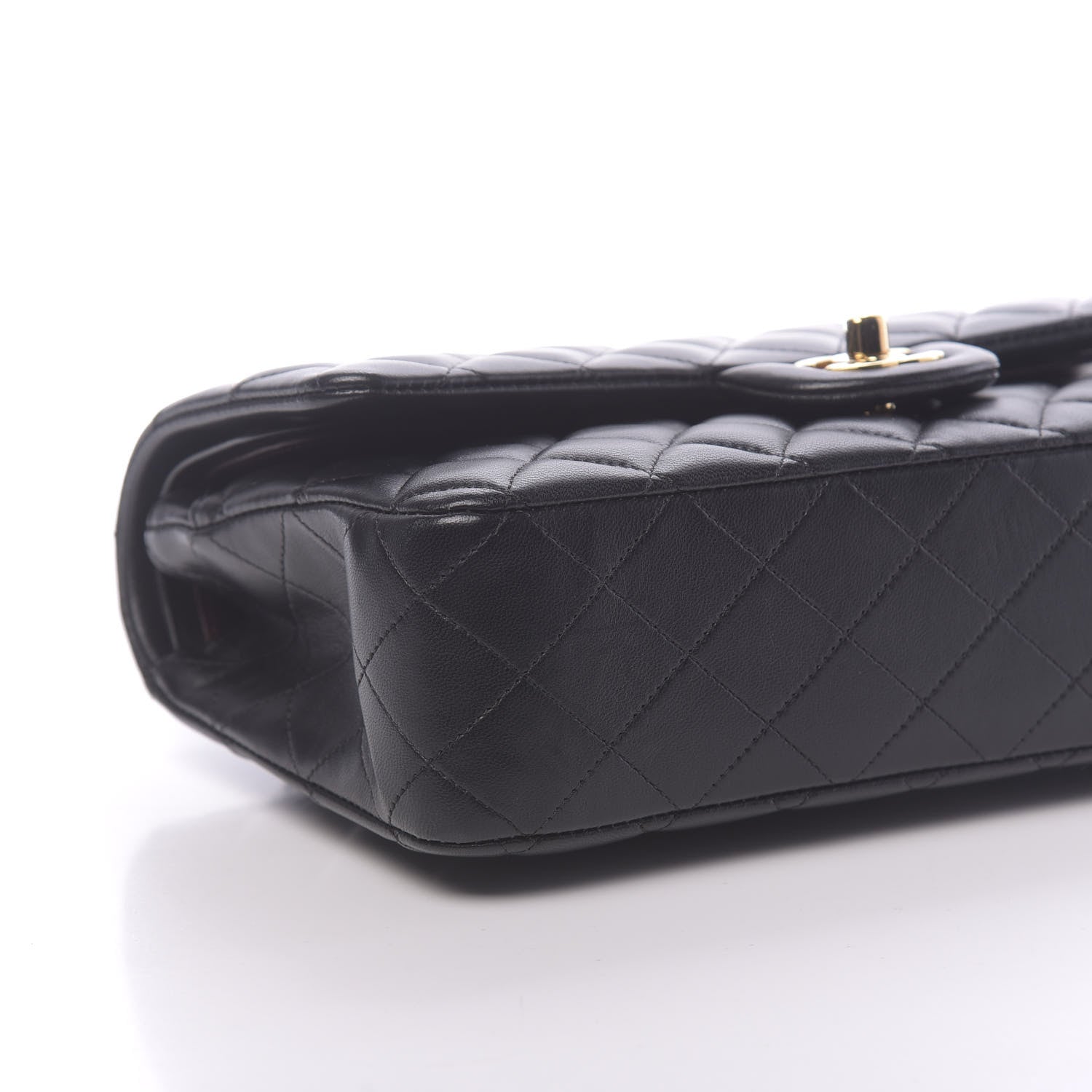 Chanel Lambskin Quilted Medium Double Flap Black 8 of 12
