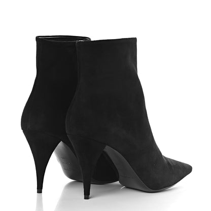 Saint Laurent Suede Kiki Ankle 85 Zip Boot 39.5 Black 4 of 9