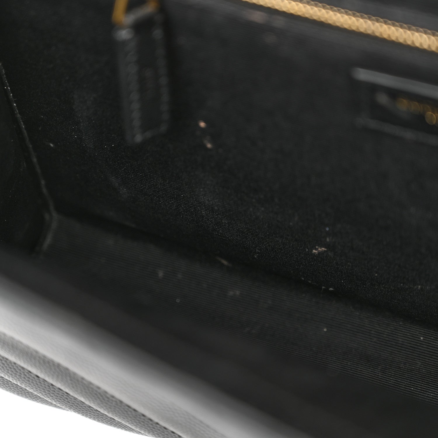 Saint Laurent Grain De Poudre Matelasse Chevron Large Monogram Satchel Black 12 of 16
