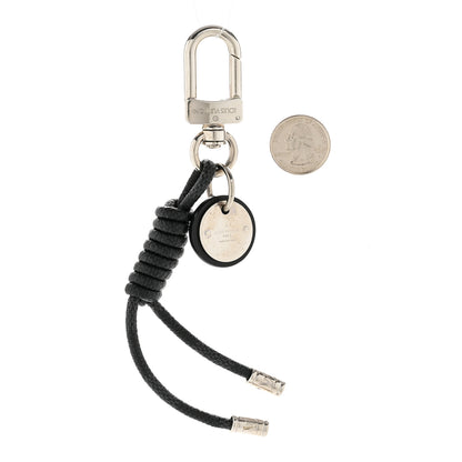 Louis Vuitton Palladium Damier Graphite Rope Bag Charm Key Holder 2 of 4