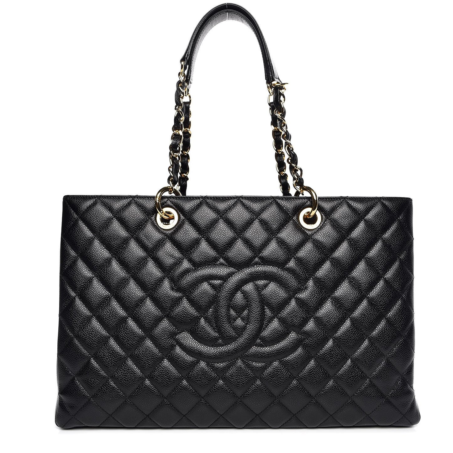 Caviar Quilted XL Grand Shopping Tote GST Black