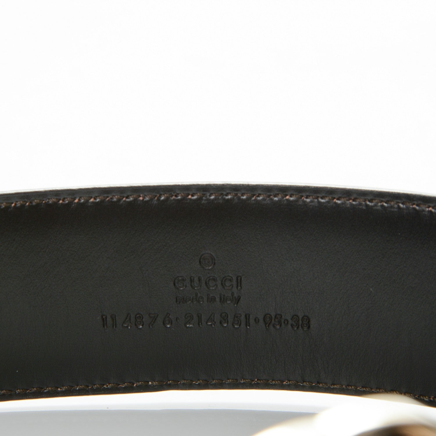 Gucci Guccissima Interlocking G Belt 95 38 Bronze 6 of 6