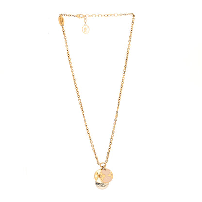 Louis Vuitton Monogram Charms Necklace Gold 3 of 6