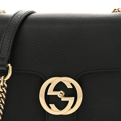 Gucci Dollar Calfskin Small Interlocking G Shoulder Bag Black 8 of 12