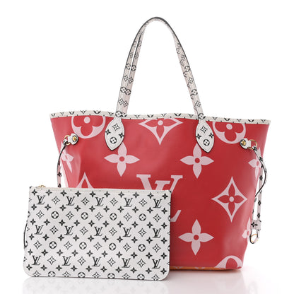 Louis Vuitton Monogram Giant Neverfull MM Rouge 3 of 12