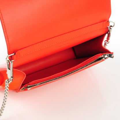 Givenchy Sugar Goatskin Pandora Chain Wallet Bright Orange 6 of 9