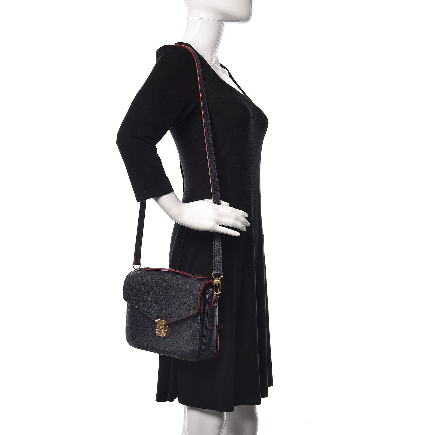 Louis Vuitton Empreinte Pochette Metis Marine Rouge 2 of 11