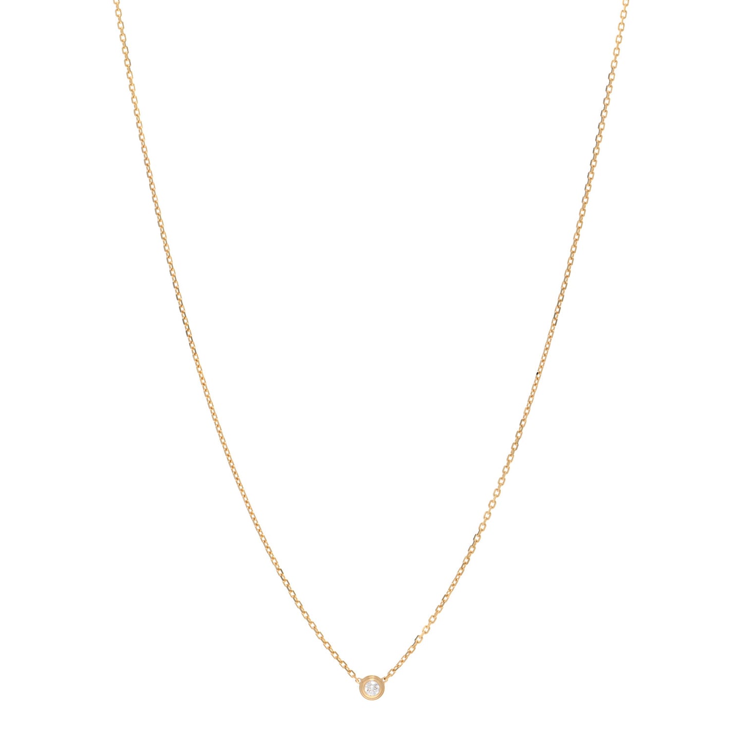 18K Yellow Gold Diamond XS D'Amour Pendant Necklace