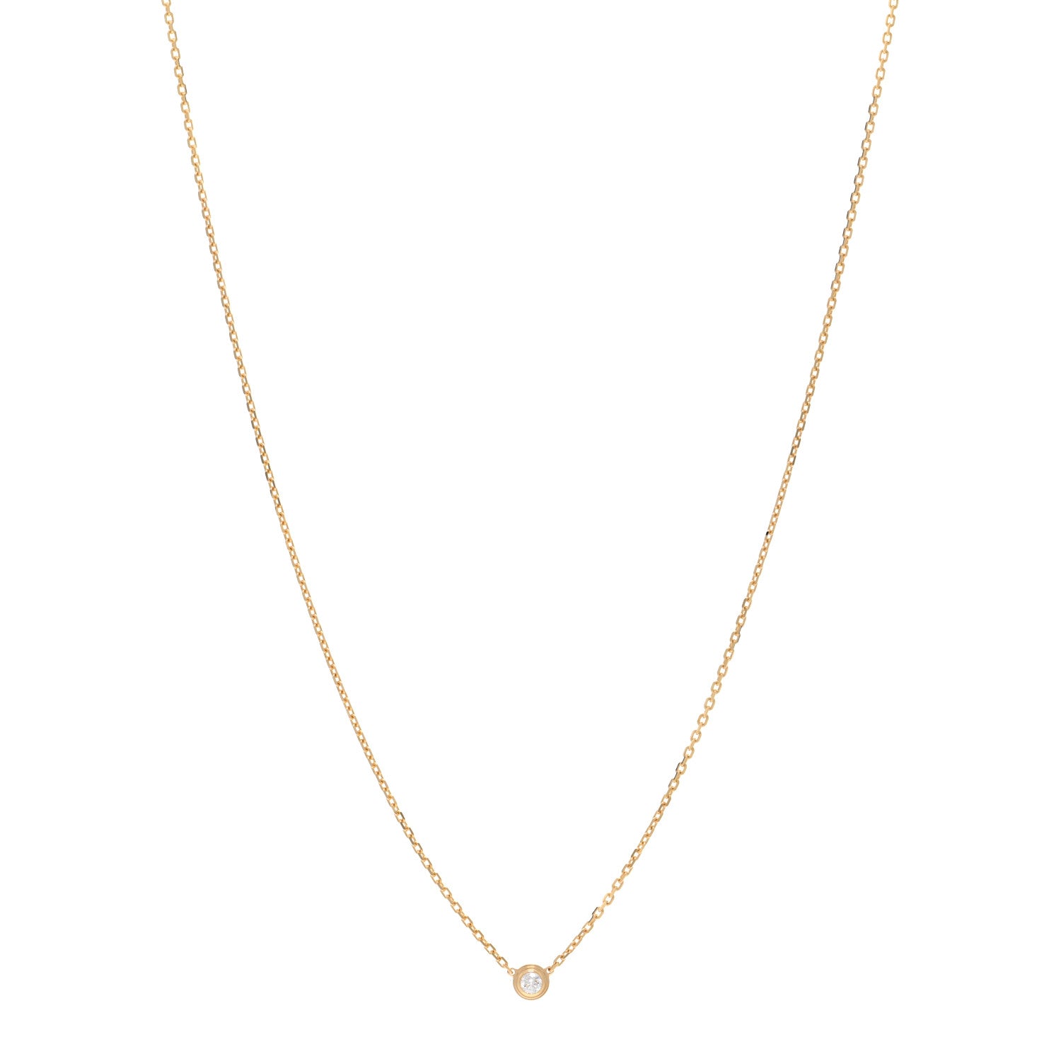 Cartier 18K Yellow Gold Diamond XS D'Amour Pendant Necklace 1 of 5