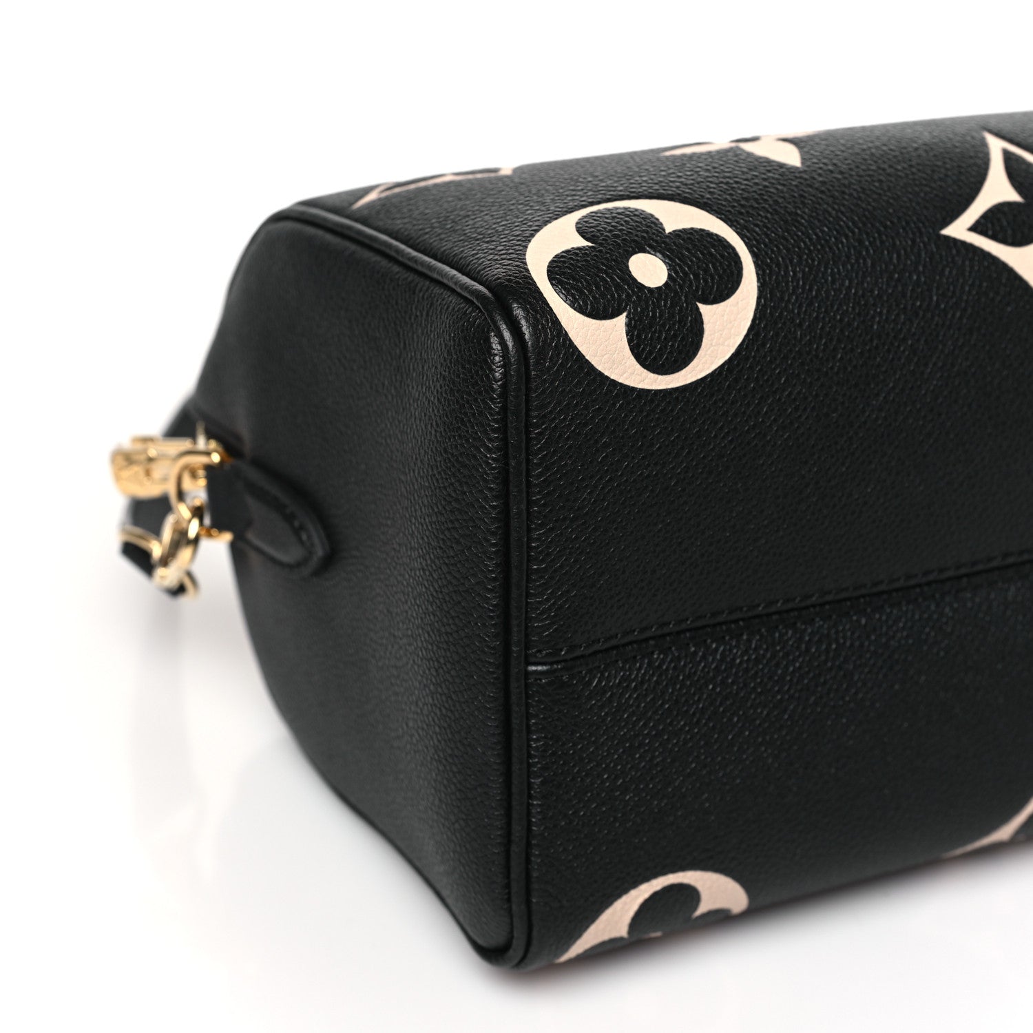 Louis Vuitton Empreinte Monogram Giant Speedy Bandouliere 25 Black Beige 7 of 8
