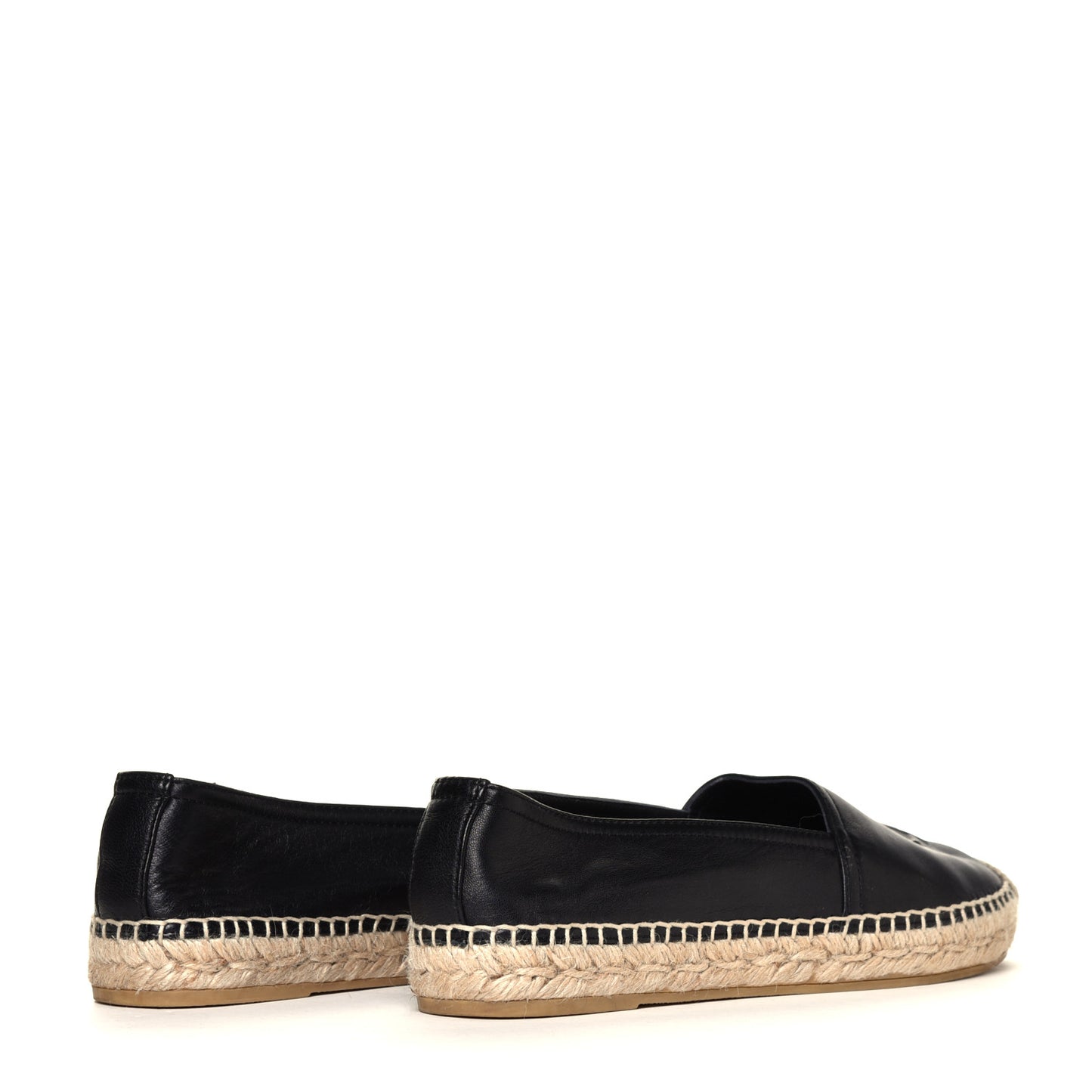 Lambskin Monogram Espadrilles 37 Black