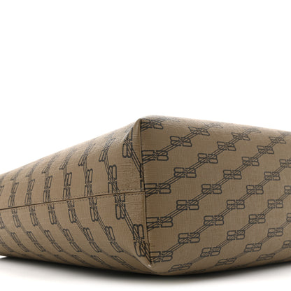 Balenciaga Coated Canvas BB Monogram Medium Signature East West Shopper Bag Beige Brown 9 of 13