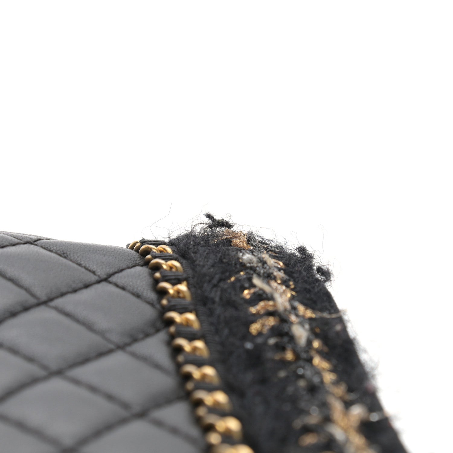 Chanel Tweed Lambskin Quilted New Medium Braided Jacket Boy Flap Black 13 of 31
